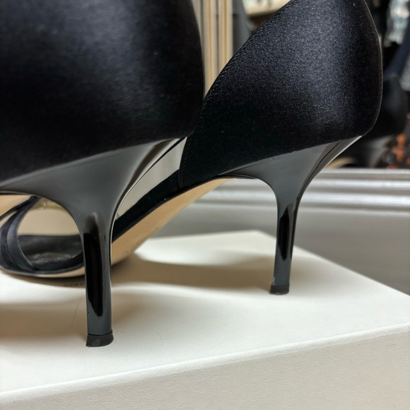 The Vera Wang Evening Collection Black Heeled Sandals - Sz 38 - Picture 7 of 9